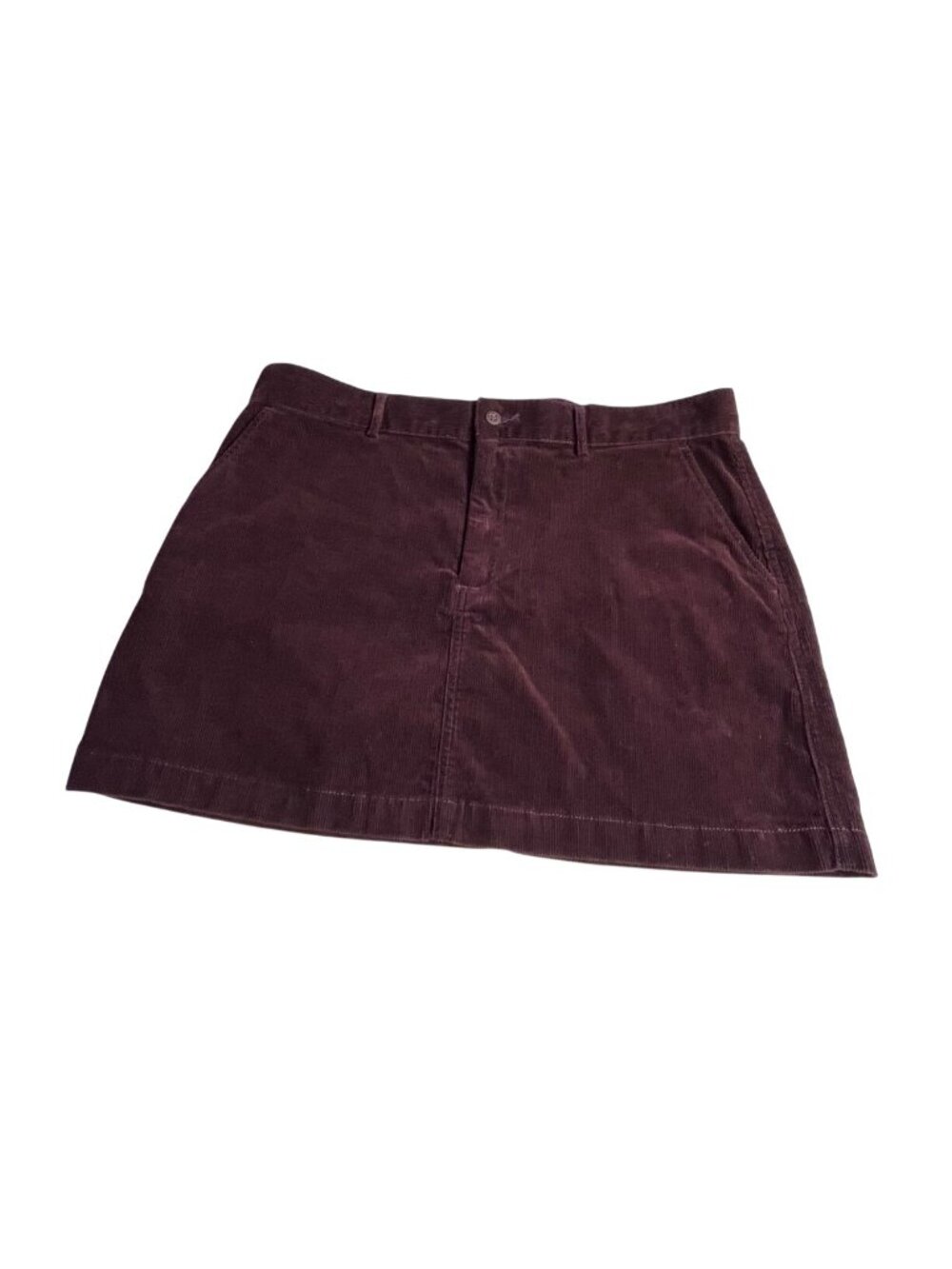 Ralph Lauren Sport Burgundy Corduroy Mini Skirt Cotton 12 Preppy dark Academia